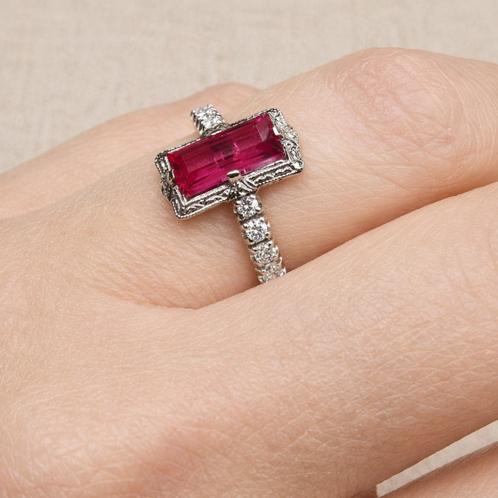 Bague Art Déco transformée